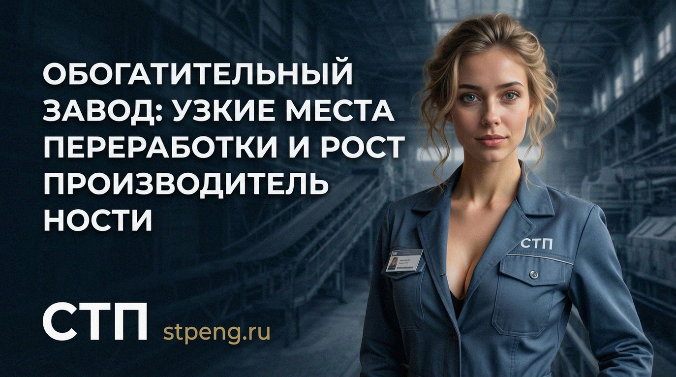 Обогатительная фабрика с оборудованием для переработки руды и повышения производительности