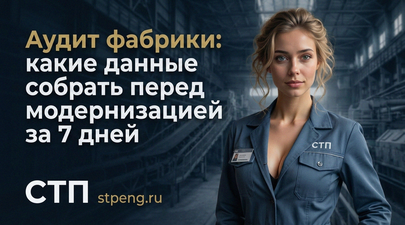 Проведение аудита на промышленной фабрике с анализом данных для модернизации производства