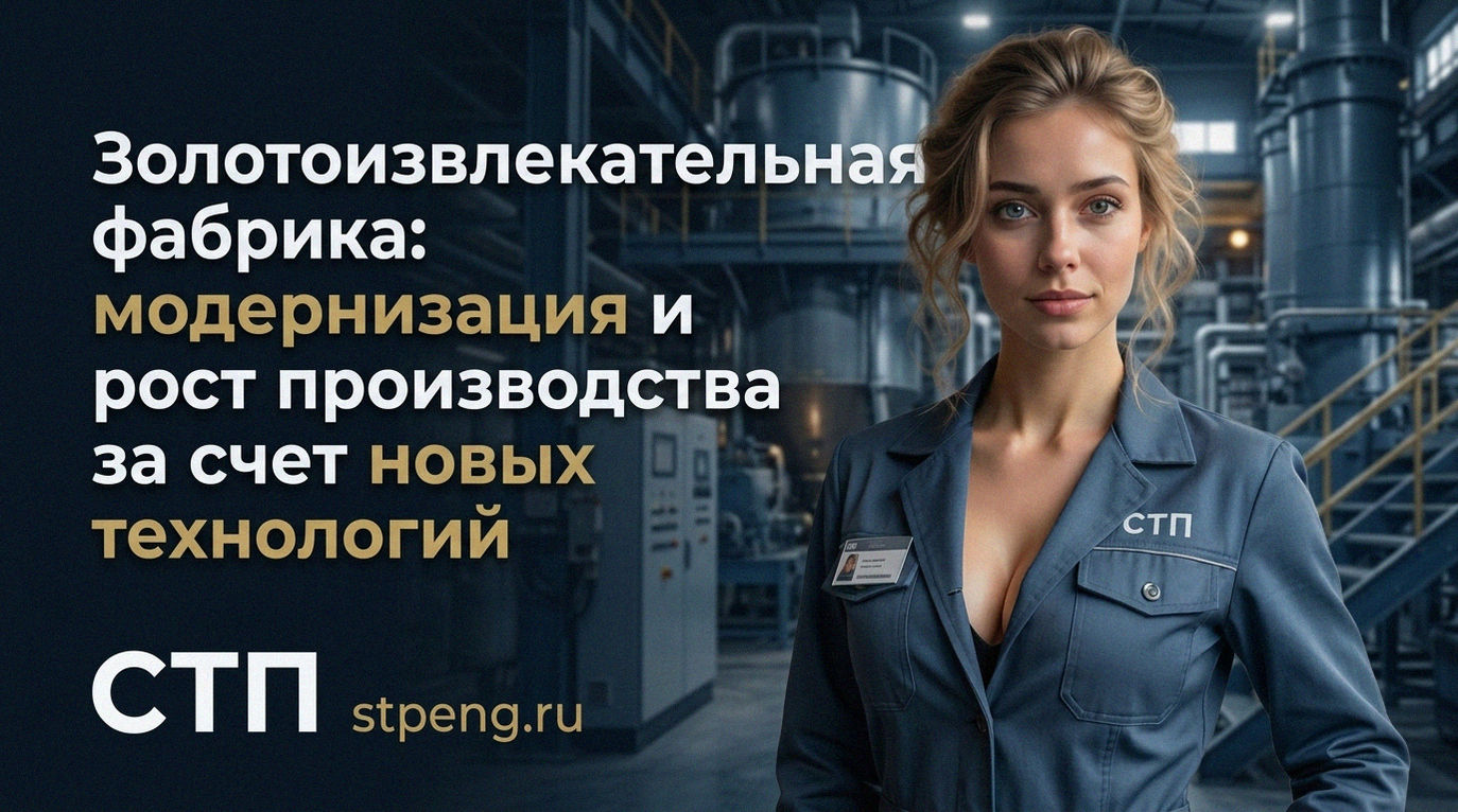 современная золотоизвлекательная фабрика с новыми технологиями обработки и производства