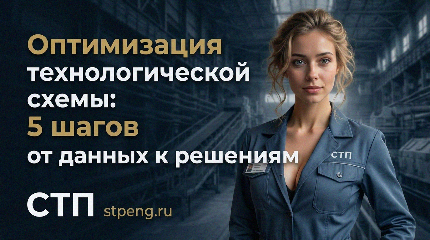 Инфографика 5 шагов оптимизации технологической схемы от сбора данных до принятия решений