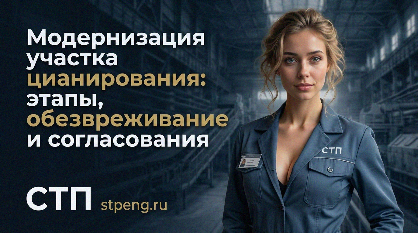 Схема модернизации участка цианирования, этапы обезвреживания и согласования